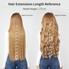 image:imageREECHO 28 Straight Long 4 PCS Set Thick Clip in on Hair Extensions Dark Ash BlondeBlack Brown  Straight
