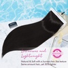 image:imageREECHO 28 Straight Long 4 PCS Set Thick Clip in on Hair Extensions Dark Ash BlondeBlack Brown  Straight
