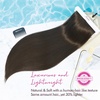 image:imageREECHO 28 Straight Long 4 PCS Set Thick Clip in on Hair Extensions Dark Ash BlondeChocolate Brown