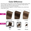 image:imageREECHO 28 Straight Long 4 PCS Set Thick Clip in on Hair Extensions Dark Ash BlondeChocolate Brown with Blonde Highlights  Straight