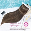 image:imageREECHO 28 Straight Long 4 PCS Set Thick Clip in on Hair Extensions Dark Ash BlondeChocolate Brown with Highlights