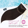 image:imageREECHO 28 Straight Long 4 PCS Set Thick Clip in on Hair Extensions Dark Ash BlondeChocolate Deep Brown  Straight