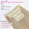 image:imageREECHO 28 Straight Long 4 PCS Set Thick Clip in on Hair Extensions Dark Ash BlondeDark Ash Blonde