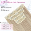 image:imageREECHO 28 Straight Long 4 PCS Set Thick Clip in on Hair Extensions Dark Ash BlondeDark Ash Blonde