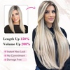 image:imageREECHO 28 Straight Long 4 PCS Set Thick Clip in on Hair Extensions Dark Ash BlondeDark Ash Blonde