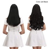 image:imageREECHO 28 Straight Long 4 PCS Set Thick Clip in on Hair Extensions Dark Ash BlondeDark Brown  Curly