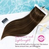 image:imageREECHO 28 Straight Long 4 PCS Set Thick Clip in on Hair Extensions Dark Ash BlondeDark Brown with Highlights