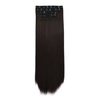image:imageREECHO 28 Straight Long 4 PCS Set Thick Clip in on Hair Extensions Dark Ash BlondeDark Brown with Little Reddish  Straight