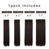 image:imageREECHO 28 Straight Long 4 PCS Set Thick Clip in on Hair Extensions Dark Ash BlondeDark Brown with Little Reddish  Straight