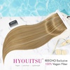image:imageREECHO 28 Straight Long 4 PCS Set Thick Clip in on Hair Extensions Dark Ash BlondeGolden Blonde with Highlights