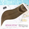 image:imageREECHO 28 Straight Long 4 PCS Set Thick Clip in on Hair Extensions Dark Ash BlondeLight Ash Brown