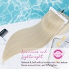 image:imageREECHO 28 Straight Long 4 PCS Set Thick Clip in on Hair Extensions Dark Ash BlondeLight Blonde