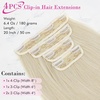image:imageREECHO 28 Straight Long 4 PCS Set Thick Clip in on Hair Extensions Dark Ash BlondeLight Blonde