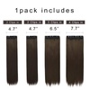 image:imageREECHO 28 Straight Long 4 PCS Set Thick Clip in on Hair Extensions Dark Ash BlondeMedium Ash Brown  Straight