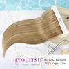 image:imageREECHO 28 Straight Long 4 PCS Set Thick Clip in on Hair Extensions Dark Ash BlondeMedium Blonde with Highlights