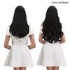 image:imageREECHO 28 Straight Long 4 PCS Set Thick Clip in on Hair Extensions Dark Ash BlondeNatural Black  Curly
