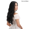 image:imageREECHO 28 Straight Long 4 PCS Set Thick Clip in on Hair Extensions Dark Ash BlondeNatural Black  Curly