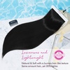 image:imageREECHO 28 Straight Long 4 PCS Set Thick Clip in on Hair Extensions Dark Ash BlondeNatural Black  Straight