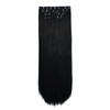 image:imageREECHO 28 Straight Long 4 PCS Set Thick Clip in on Hair Extensions Dark Ash BlondeNatural Black  Straight
