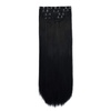 image:imageREECHO 28 Straight Long 4 PCS Set Thick Clip in on Hair Extensions Dark Ash BlondeNatural Black  Straight