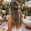 image:imageREECHO 6PCS Clip in Braid Hair Extensions for Women 14 Inch Clip in Braids Synthetic Braided Hairpieces for Daily Costume Party Medium Blonde with Pale HighlightsBlack
