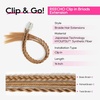 image:imageREECHO 6PCS Clip in Braid Hair Extensions for Women 14 Inch Clip in Braids Synthetic Braided Hairpieces for Daily Costume Party Medium Blonde with Pale HighlightsCopper