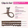 image:imageREECHO 6PCS Clip in Braid Hair Extensions for Women 14 Inch Clip in Braids Synthetic Braided Hairpieces for Daily Costume Party Medium Blonde with Pale HighlightsMedium Chocolate Brown