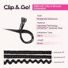 image:imageREECHO 6PCS Clip in Braid Hair Extensions for Women 14 Inch Clip in Braids Synthetic Braided Hairpieces for Daily Costume Party Medium Blonde with Pale HighlightsBlack