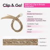 image:imageREECHO 6PCS Clip in Braid Hair Extensions for Women 14 Inch Clip in Braids Synthetic Braided Hairpieces for Daily Costume Party Medium Blonde with Pale HighlightsMedium Blonde with Blonde Highlights
