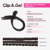 image:imageREECHO 6PCS Clip in Braid Hair Extensions for Women 14 Inch Clip in Braids Synthetic Braided Hairpieces for Daily Costume Party Medium Blonde with Pale HighlightsBlack Brown
