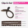 image:imageREECHO 6PCS Clip in Braid Hair Extensions for Women 14 Inch Clip in Braids Synthetic Braided Hairpieces for Daily Costume Party Medium Blonde with Pale HighlightsDark Brown