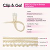 image:imageREECHO 6PCS Clip in Braid Hair Extensions for Women 14 Inch Clip in Braids Synthetic Braided Hairpieces for Daily Costume Party Medium Blonde with Pale HighlightsLight Blonde