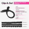 image:imageREECHO 6PCS Clip in Braid Hair Extensions for Women 14 Inch Clip in Braids Synthetic Braided Hairpieces for Daily Costume Party Medium Blonde with Pale HighlightsNatural Black
