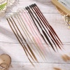 image:imageREECHO 6PCS Clip in Braid Hair Extensions for Women 14 Inch Clip in Braids Synthetic Braided Hairpieces for Daily Costume Party Medium Blonde with Pale HighlightsBurgundy Wine Red