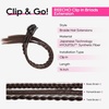 image:imageREECHO 6PCS Clip in Braid Hair Extensions for Women 14 Inch Clip in Braids Synthetic Braided Hairpieces for Daily Costume Party Medium Blonde with Pale HighlightsDark Chocolate Brown