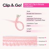 image:imageREECHO 6PCS Clip in Braid Hair Extensions for Women 14 Inch Clip in Braids Synthetic Braided Hairpieces for Daily Costume Party Medium Blonde with Pale HighlightsLight Pink