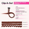 image:imageREECHO 6PCS Clip in Braid Hair Extensions for Women 14 Inch Clip in Braids Synthetic Braided Hairpieces for Daily Costume Party Medium Blonde with Pale HighlightsCopper Red