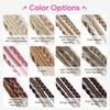 image:imageREECHO 6PCS Clip in Braid Hair Extensions for Women 14 Inch Clip in Braids Synthetic Braided Hairpieces for Daily Costume Party Medium Blonde with Pale HighlightsDark Chocolate Brown