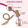 image:imageREECHO Clip in Braid Hair Extensions 6 PCS Baby Braids 3 Braids on One Clip 22 Long Natural Soft Synthetic Hairpieces Black BrownCopper