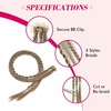 image:imageREECHO Clip in Braid Hair Extensions 6 PCS Baby Braids 3 Braids on One Clip 22 Long Natural Soft Synthetic Hairpieces Black BrownDark Blonde