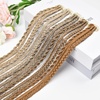 image:imageREECHO Clip in Braid Hair Extensions 6 PCS Baby Braids 3 Braids on One Clip 22 Long Natural Soft Synthetic Hairpieces Black BrownDark Blonde