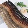 image:imageREECHO Clip in Braid Hair Extensions 6 PCS Baby Braids 3 Braids on One Clip 22 Long Natural Soft Synthetic Hairpieces Black BrownDark Brown with Copper Highlights