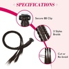 image:imageREECHO Clip in Braid Hair Extensions 6 PCS Baby Braids 3 Braids on One Clip 22 Long Natural Soft Synthetic Hairpieces Black BrownDark Chocolate Brown