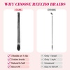 image:imageREECHO Clip in Braid Hair Extensions 6 PCS Baby Braids 3 Braids on One Clip 22 Long Natural Soft Synthetic Hairpieces Black BrownDark Chocolate Brown