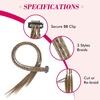 image:imageREECHO Clip in Braid Hair Extensions 6 PCS Baby Braids 3 Braids on One Clip 22 Long Natural Soft Synthetic Hairpieces Black BrownLight Ash Brown with Highlights