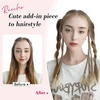 image:imageREECHO Clip in Braid Hair Extensions 6 PCS Baby Braids 3 Braids on One Clip 22 Long Natural Soft Synthetic Hairpieces Black BrownLight Ash Brown with Highlights