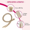 image:imageREECHO Clip in Braid Hair Extensions 6 PCS Baby Braids 3 Braids on One Clip 22 Long Natural Soft Synthetic Hairpieces Black BrownMedium Blonde with Pale Highlights