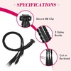image:imageREECHO Clip in Braid Hair Extensions 6 PCS Baby Braids 3 Braids on One Clip 22 Long Natural Soft Synthetic Hairpieces Black BrownNatural Black