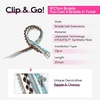 image:imageREECHO Clip in Braid Hair Extensions for Women 16 Boho Dreadlock Clip in Braids with Beads amp Charms 2PCS Handmade Synthetic Braided Hairpieces for Cosplay Daily Styling Dark Brown MixOceanic Coffee Mix