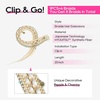 image:imageREECHO Clip in Braid Hair Extensions for Women 16 Boho Dreadlock Clip in Braids with Beads amp Charms 2PCS Handmade Synthetic Braided Hairpieces for Cosplay Daily Styling Dark Brown MixLight Blonde